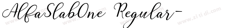 AlfaSlab0ne  Regular字体转换